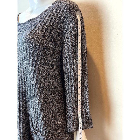 Karen Scott Women Sweater Tunic Dress Front Pockets Boat Neck Gray Size X Large - Picture 4 of 8